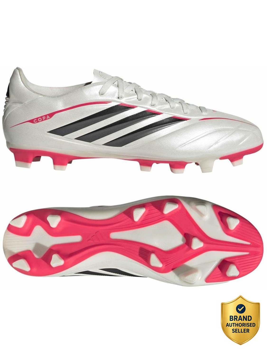 Image of ADIDAS COPA PURE IV CLUB FG /MG Football Shoes For Men (White , 8)