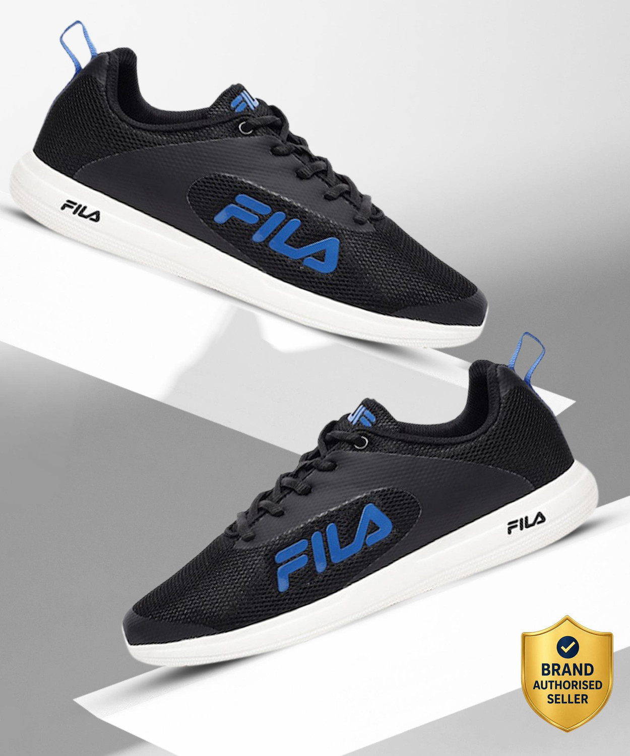 Image of FILA Running Shoes For Men (Black , 12)
