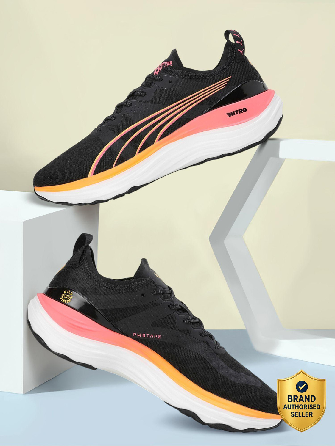 Image of PUMA Deviate NITRO 2 Running Shoes For Men (Black , 8.5)