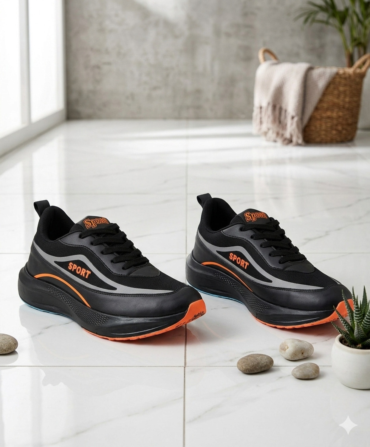 Image of Beacon Getting Shoes Sneakers For Men (Black , 8)