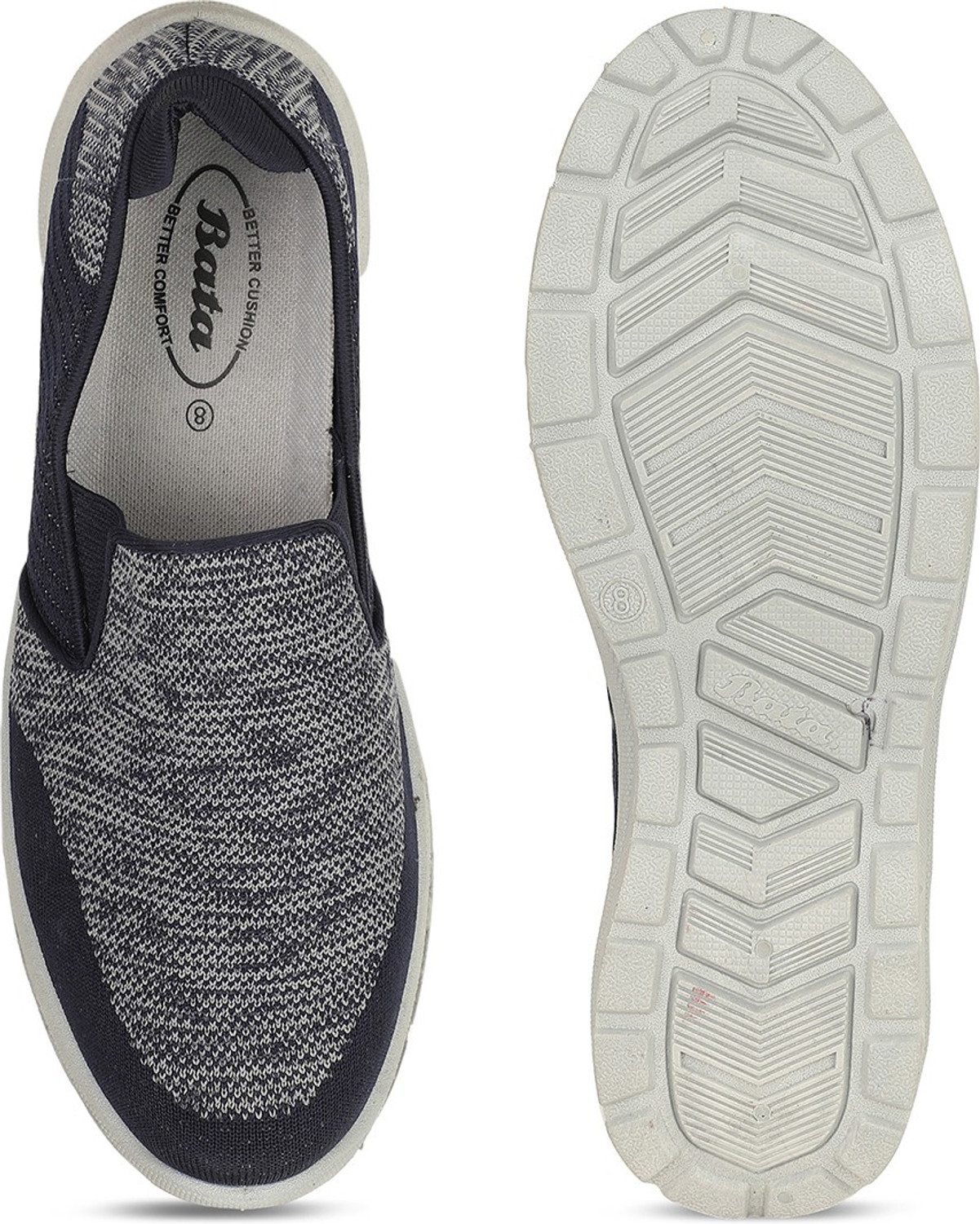 Image of Bata Slip On Sneakers For Men (Navy , 9)