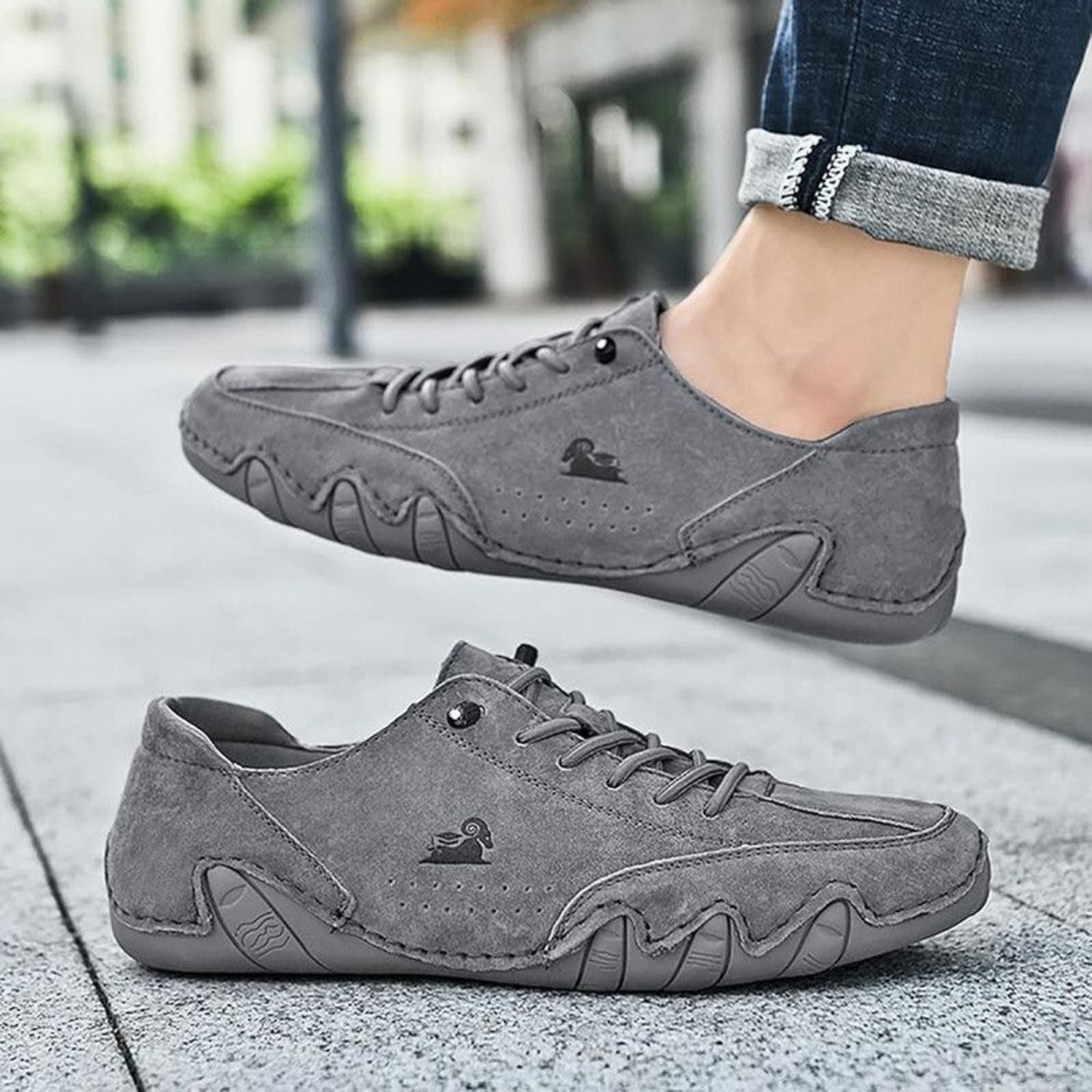 Image of Valin Fox Sneaker Outdoor Casuals For Men (Grey , 9)