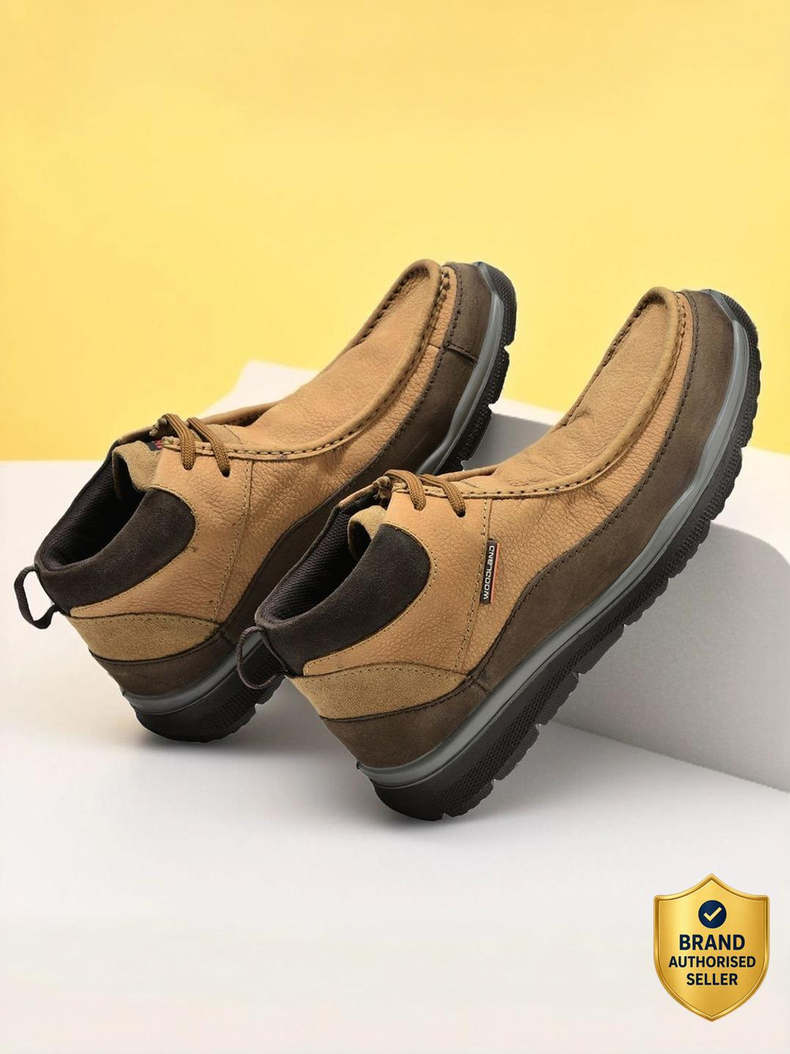 Image of WOODLAND Lace Up Lightweight Breathable Comfortable Daily Use Casuals For Men (Brown , 11)