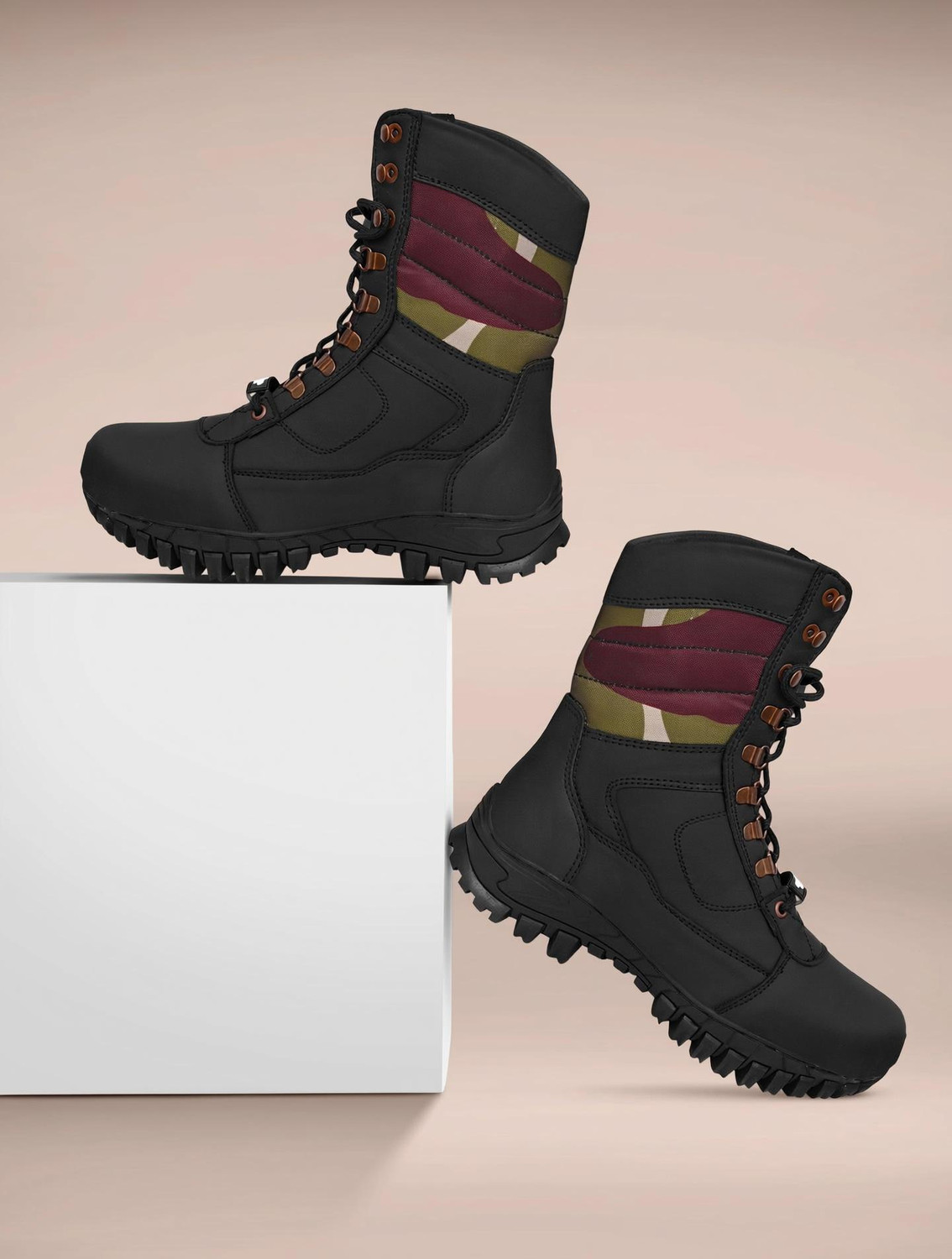 Image of THNXBRO Thunder water proof High top ankle Snow boots for Men Boots For Men (Brown , 6)