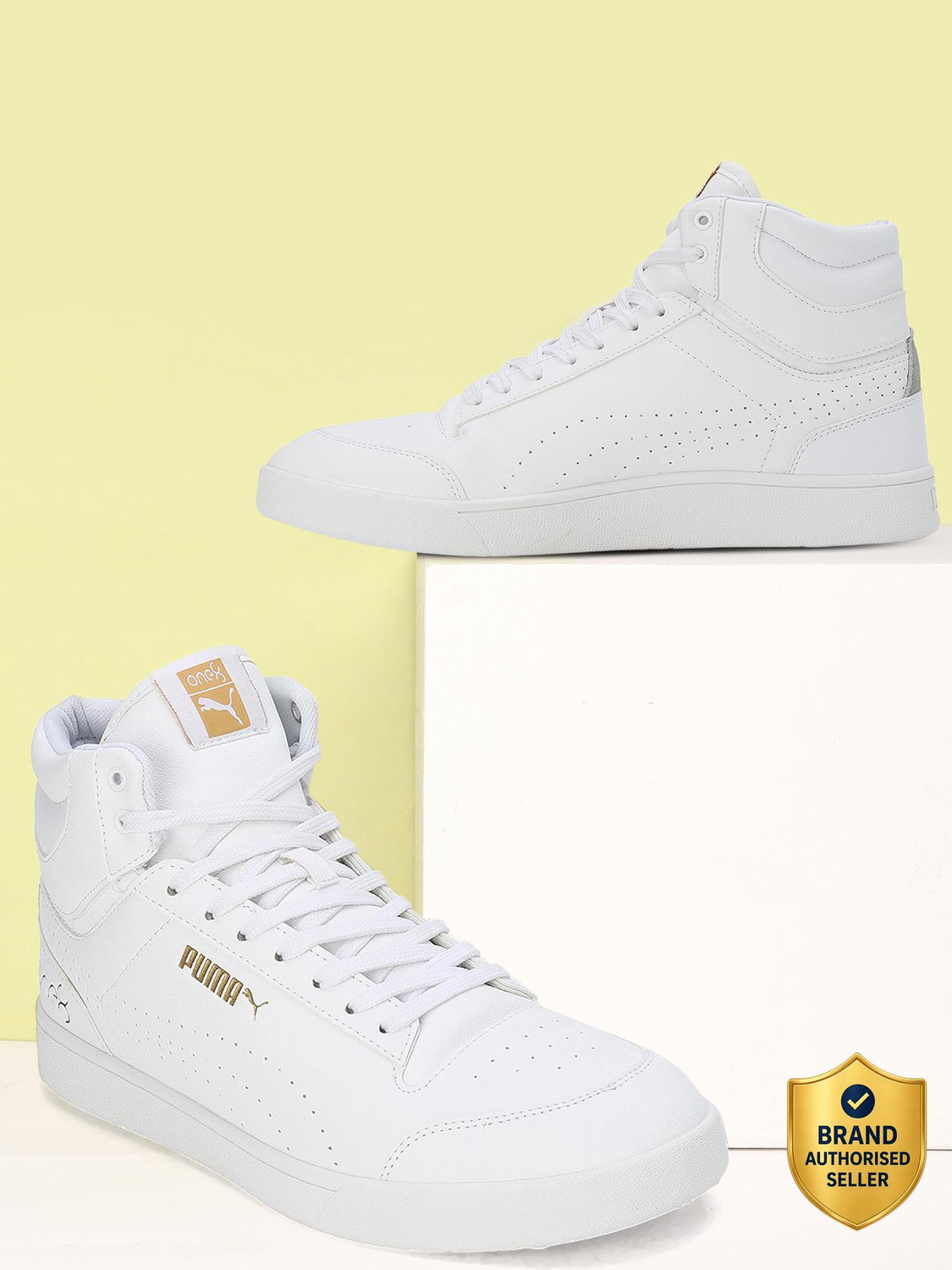 PUMA Shuffle Mid Better V2 Sneakers (White, UK 9) - Image 1