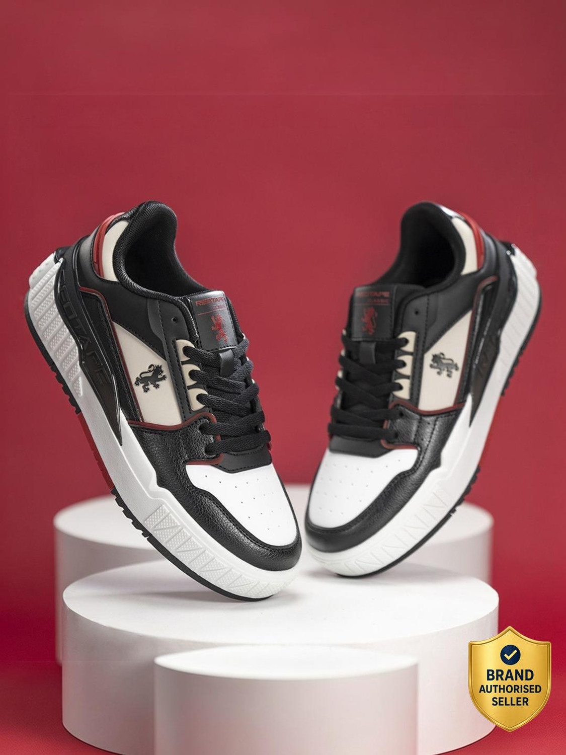 Red Tape Black Casual Sneakers for Men - Image 1
