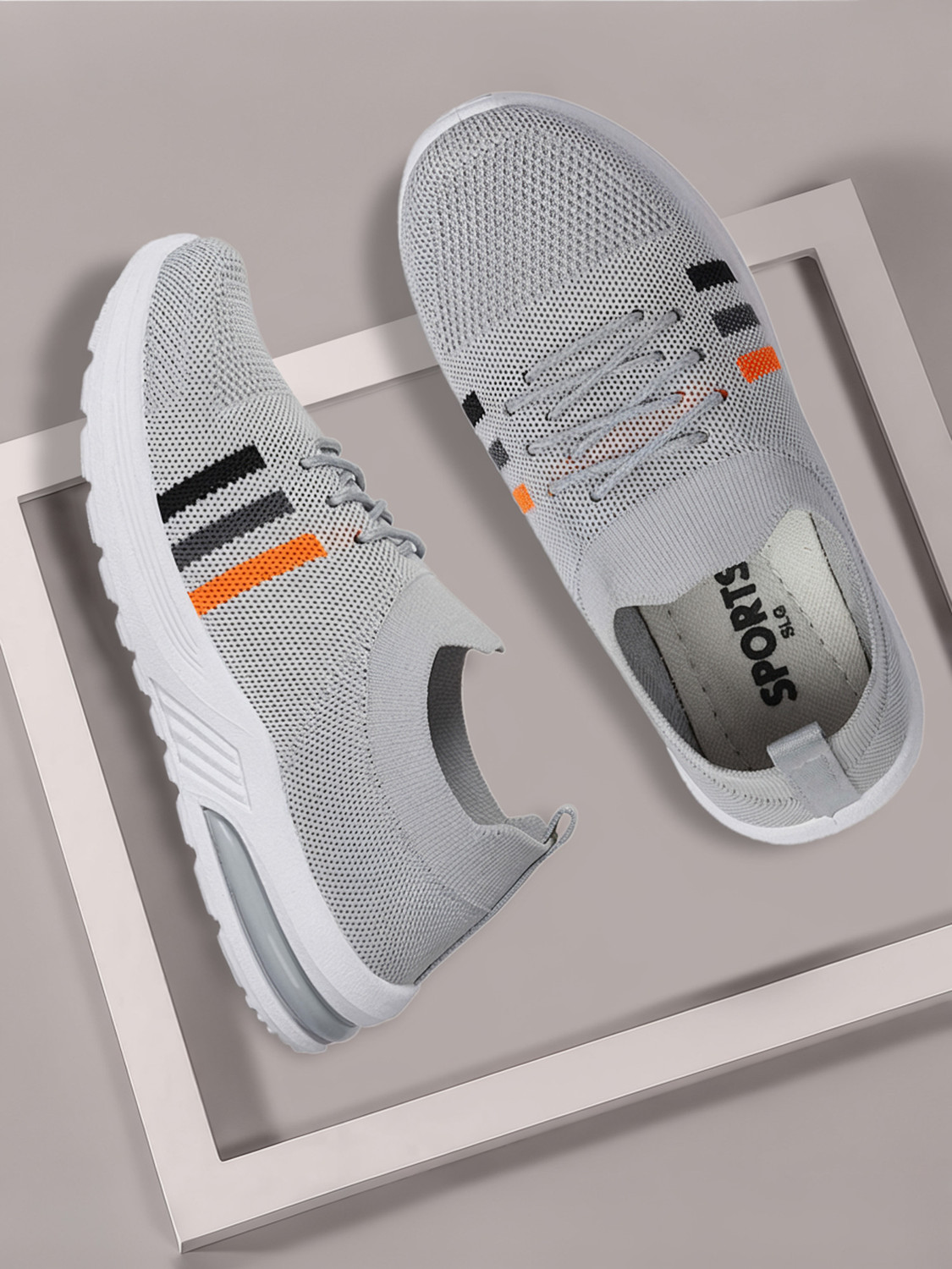 Image of aadi Lightweight,Comfort,Summer,Trendy,Walking,Outdoor,Stylish,Training,Daily Use Sneakers For Women (Grey , 7)
