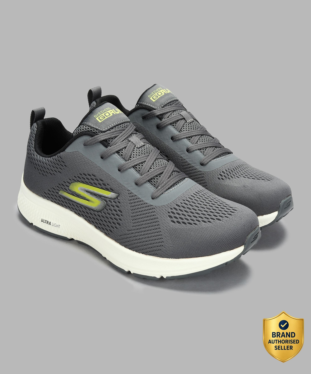 Skechers GO RUN CONSISTENT Running Shoes Grey Size 8 - Image 1