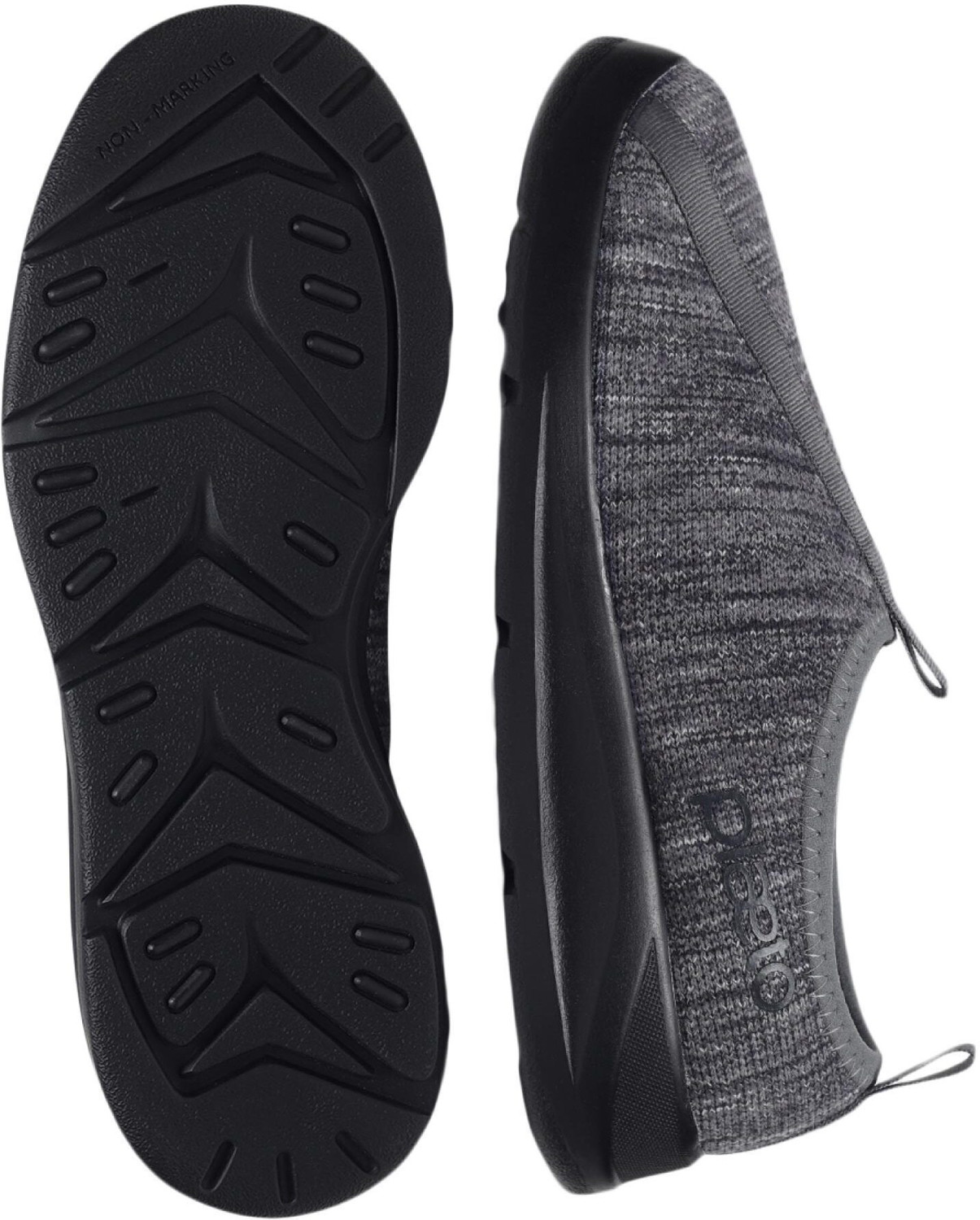 Image of Plaeto EZPlay Premium Walking Shoes |Comfortable Lightweight Shoes with Breathable Mesh Slip On Sneakers For Men (Black, Grey , 12)