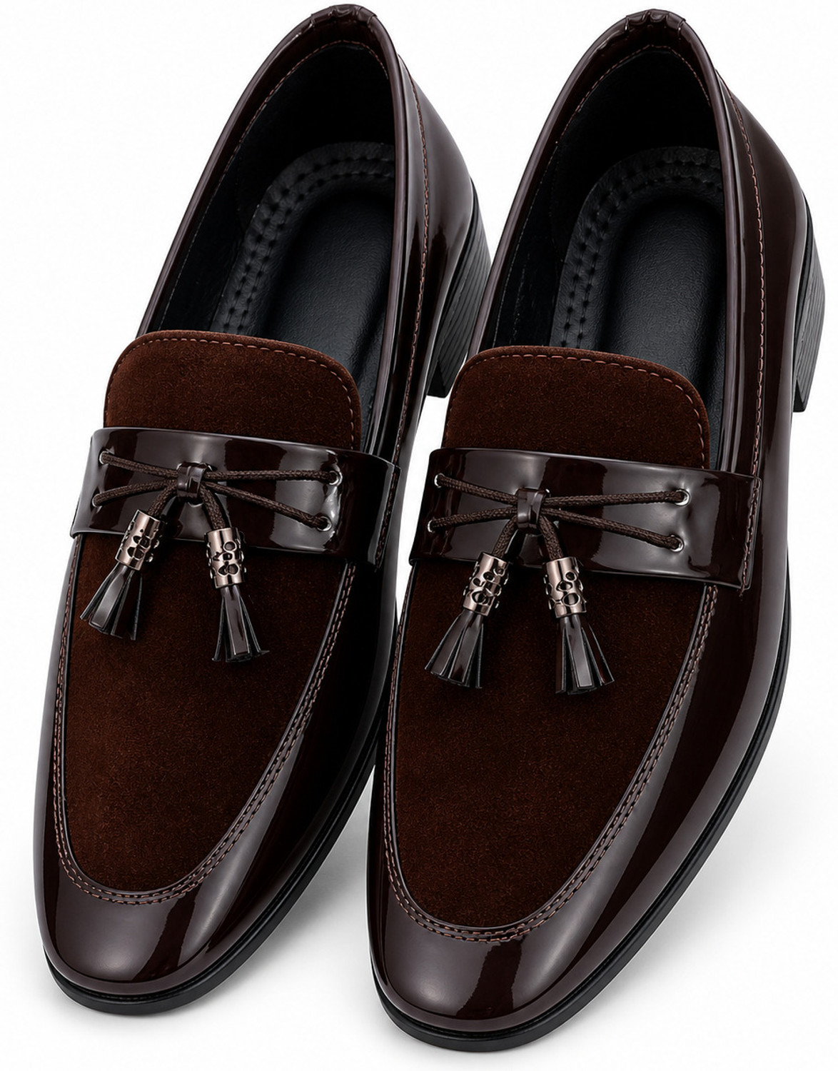 Image of mzoracollection Royal Gloss Tassel Loafers Casuals For Men (Brown , 10)