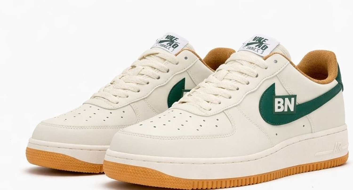Image of BN STYLE Sneakers For Men (White, Green , 7)