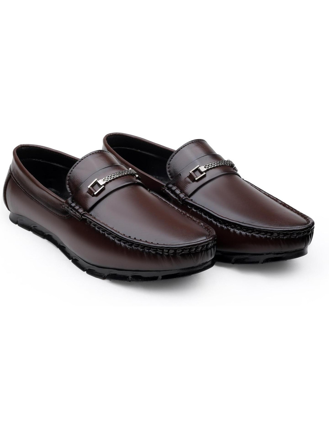 viruformal LF_K-702 Brown Loafers for Men (Size 9) - Image 1