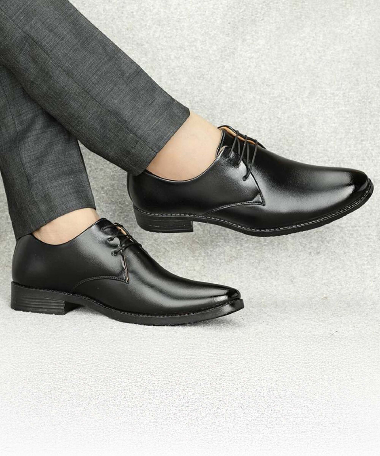 Image of STIFRON PREMIUM formal for men /formal / high Quality / comfort shoes / Trending Party Wear For Men (Black , 7)