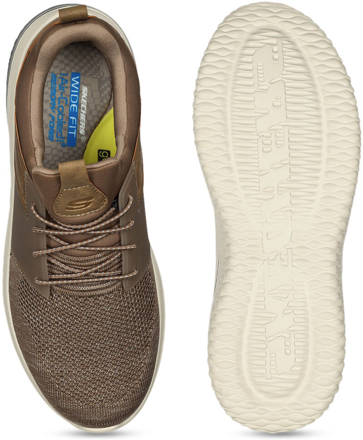 Image of Skechers Mens DELSON 3 Khaki Casual Shoes Casuals For Men (Khaki , 12)