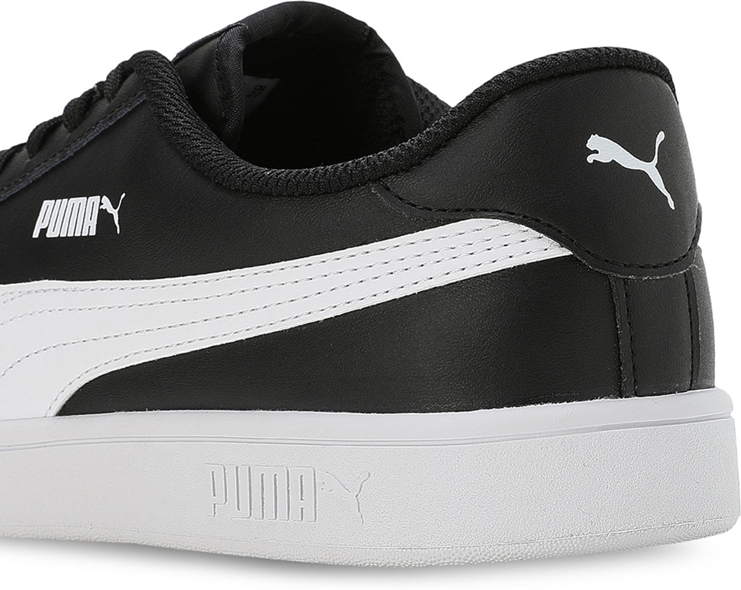 Image of PUMA Smash v2 L Sneakers For Women (Black , 4)