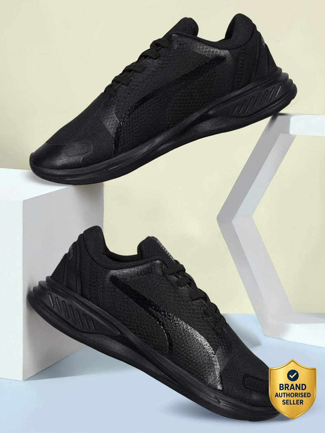 Image of PUMA COMET 2 Beta Running Shoes For Men (Black , 5)