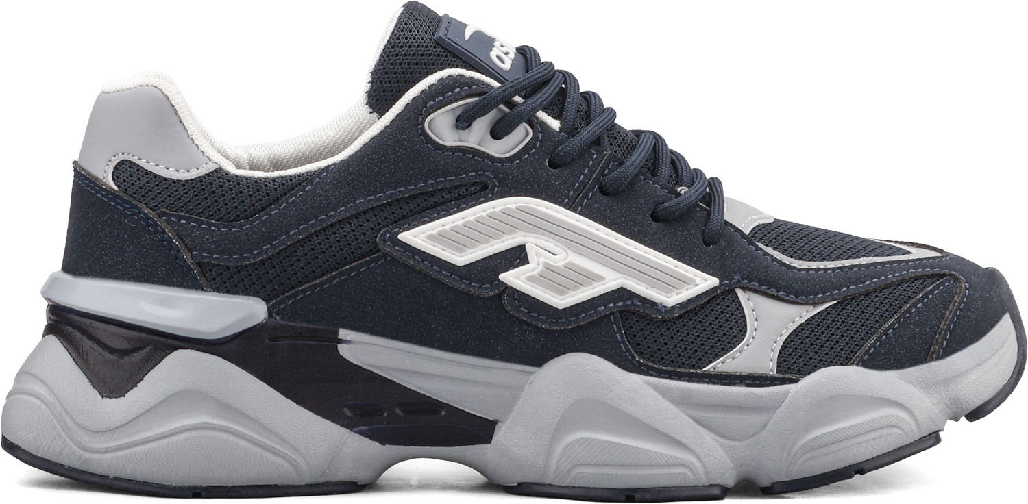 Image of asian Quantum-61 Men's Chunky Casual Sneakers with Memory Foam & Mesh Style Running Shoes For Men (Navy , 6)