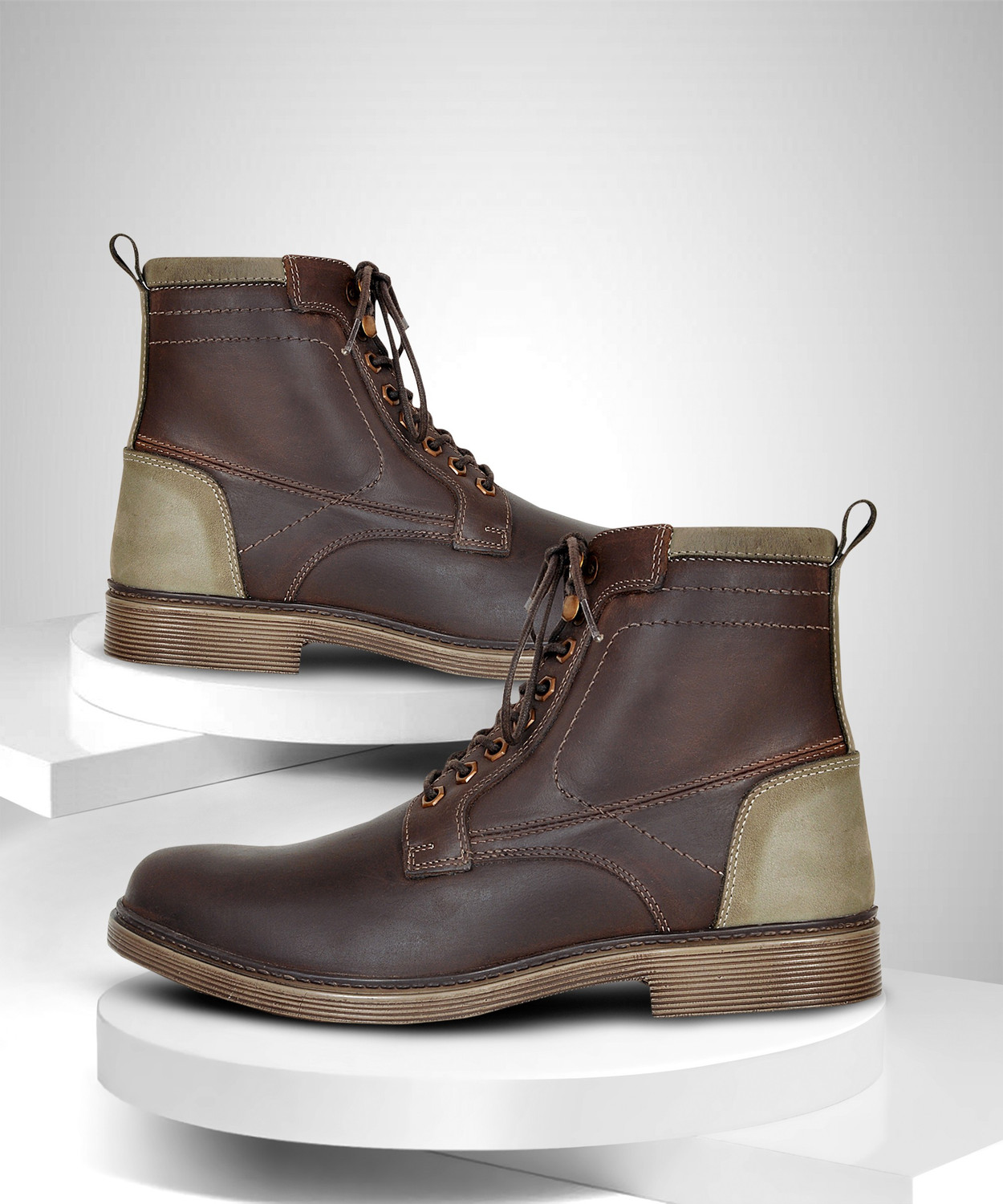 Allen Cooper Men's Brown Boots (Size 10) - Image 1
