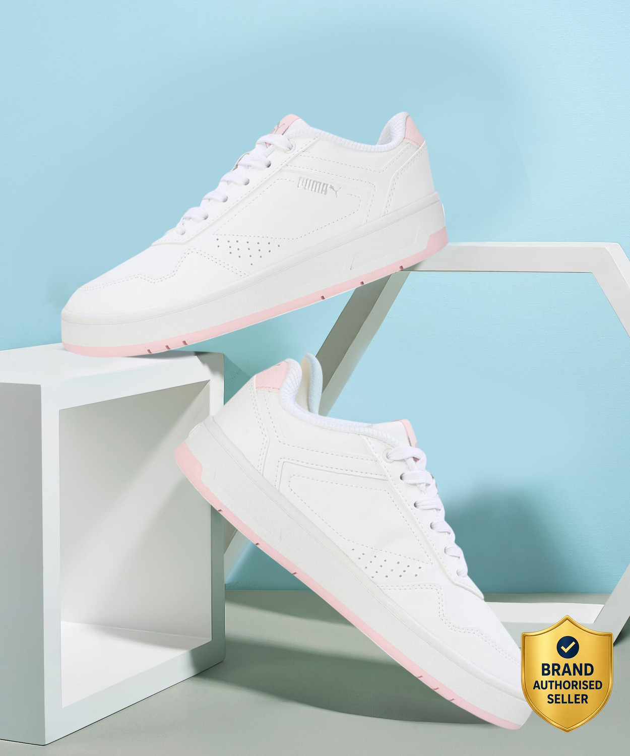 Image of PUMA Court Classics Sneakers For Women (White , 8)