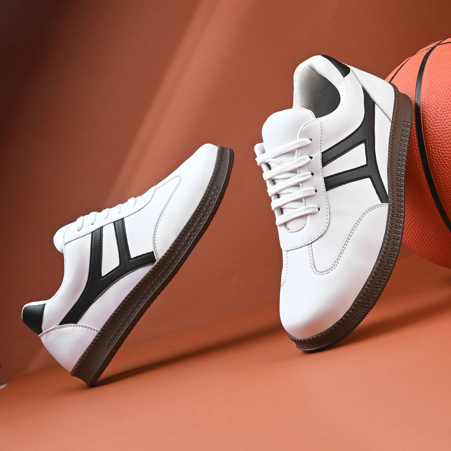 Image of TROTUS Rich Quality|Breathable|Comfortable Sneakers For Men (White , 6)