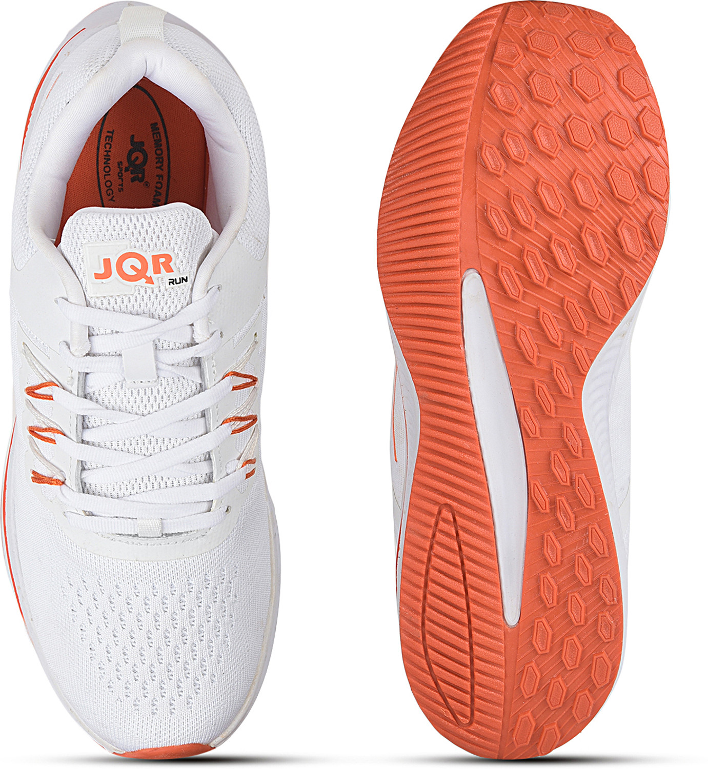Image of JQR FOCUS Running Shoes For Men (White, Orange , 6)