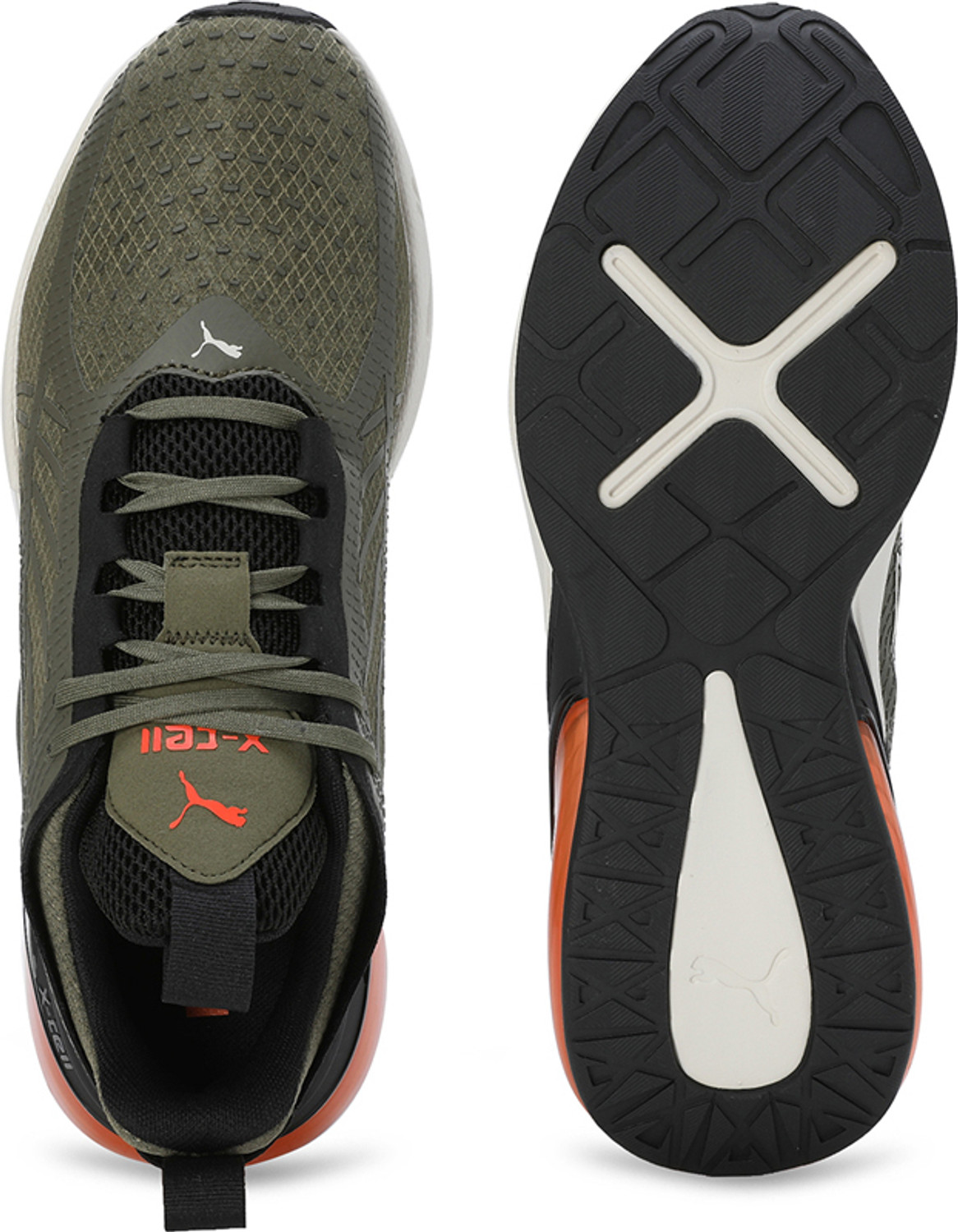 Image of PUMA X-Cell Action Running Shoes For Women (Green , 4.5)