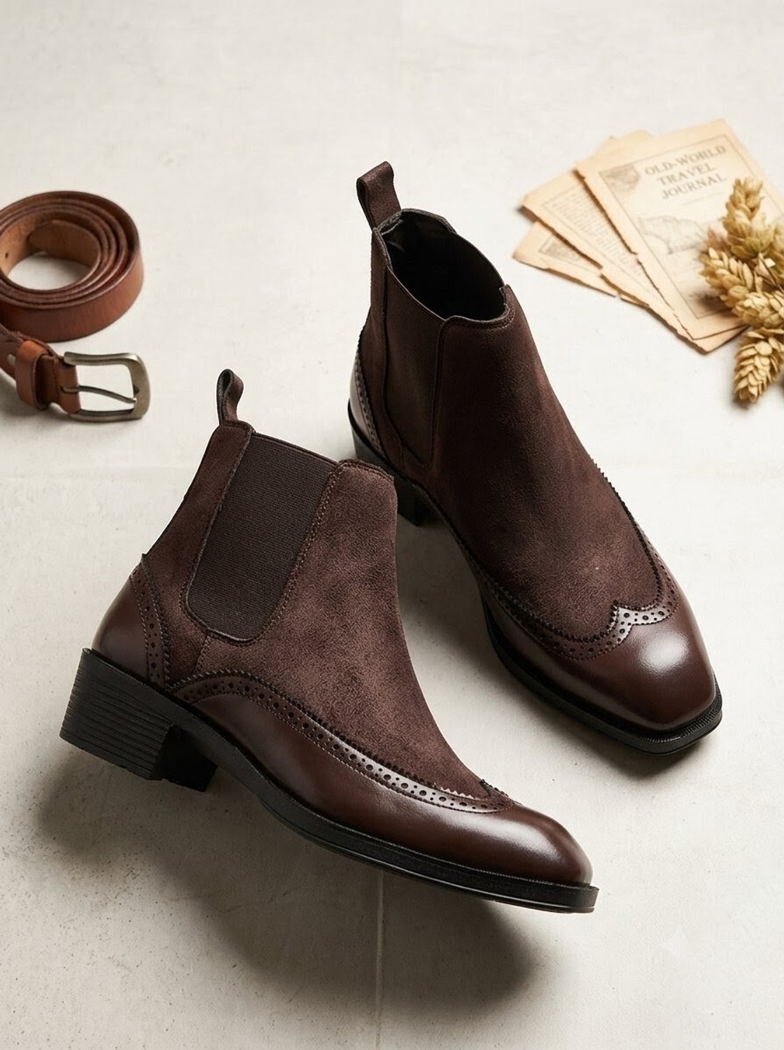 Qismat Men's Brown Party Wear - Image 6