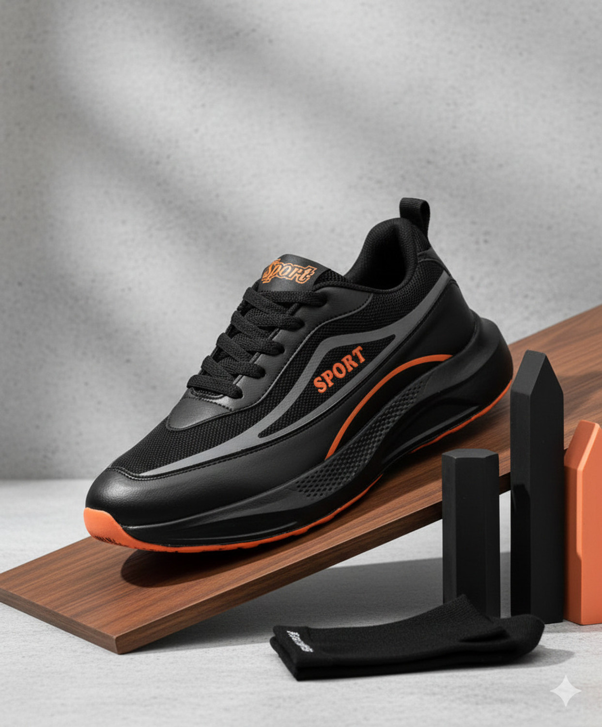 Image of Beacon Getting Shoes Sneakers For Men (Black , 8)
