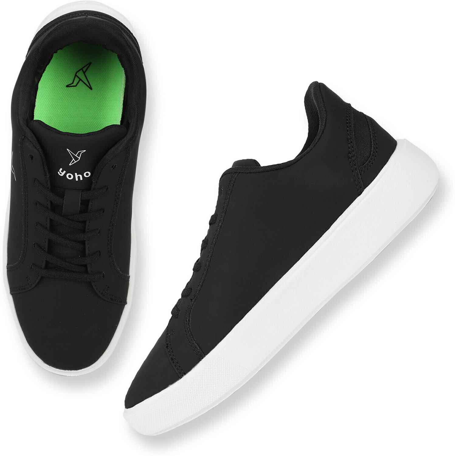 Image of Blinc sneakers by Yoho | Hands free lightweight shoes Sneakers For Men (Black , 7)