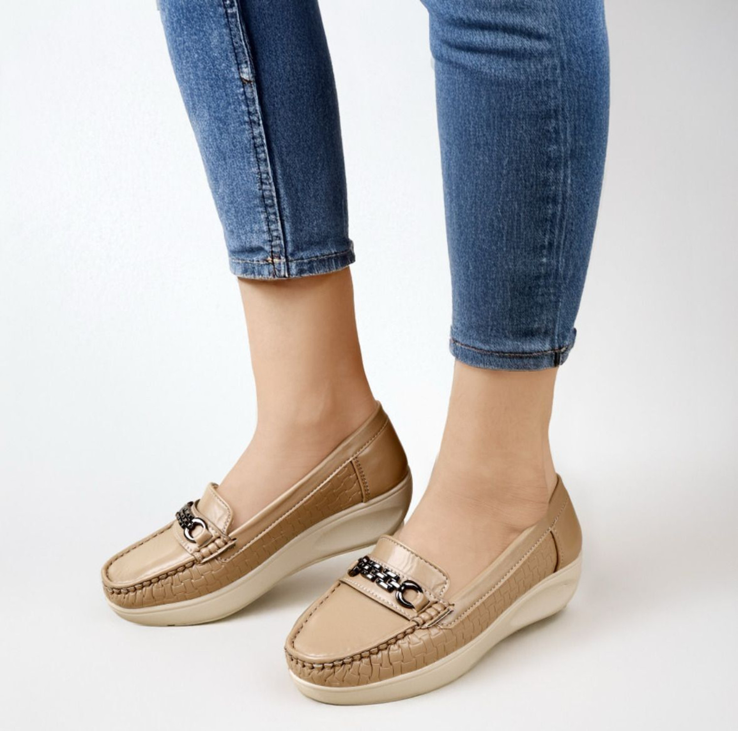 Image of Deals4you Women Soft Comfortable Slip-On Buckle Loafers for Casual Loafers For Women Loafers For Women (Purple , 5)