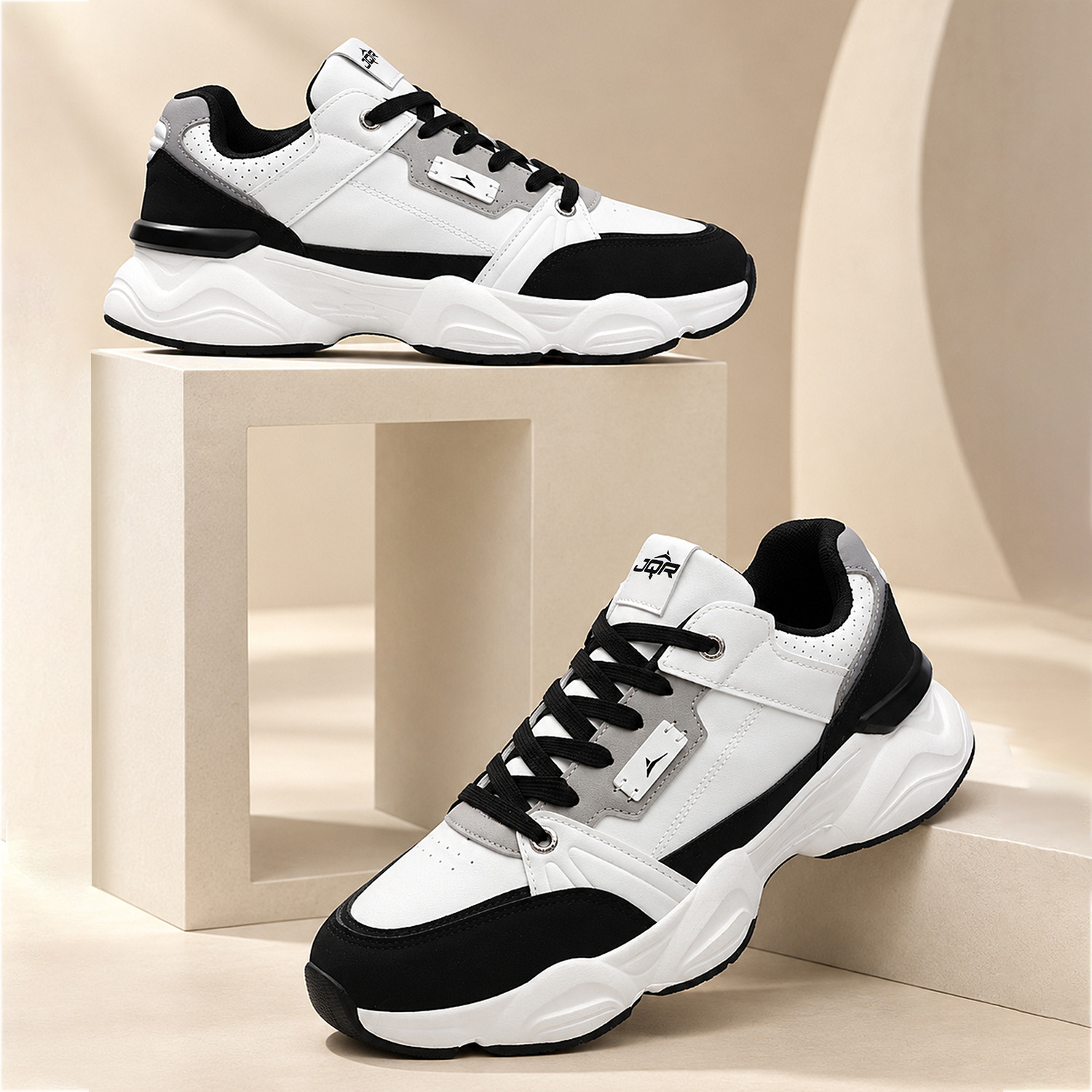 JQR Sneakers For Men (White , 6) - Image 1