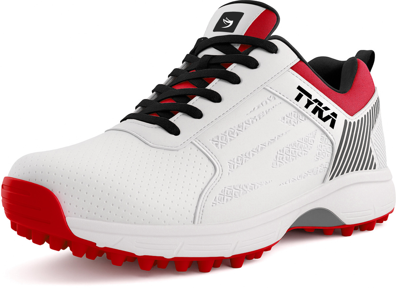 Image of BAS Vampire 001 CRICKET RUBBER STUD Cricket Shoes For Men (White, Black , 5)