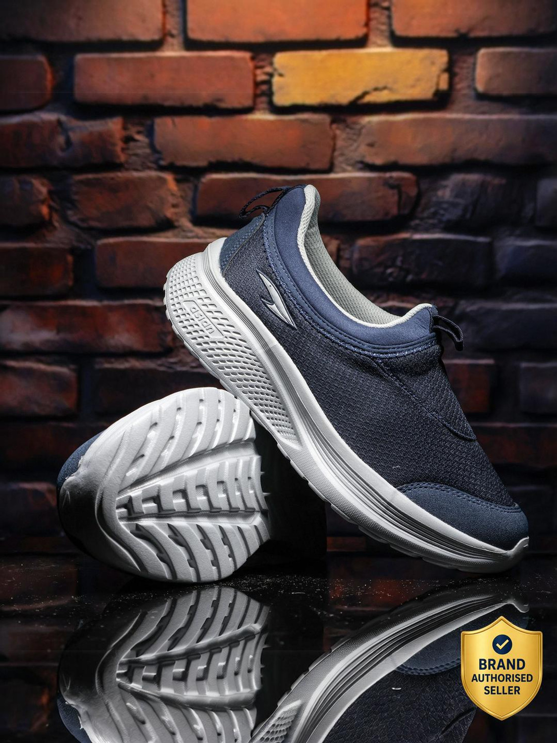 Image of asian Quantum-61 Men's Chunky Casual Sneakers with Memory Foam & Mesh Style Running Shoes For Men (Navy , 6)