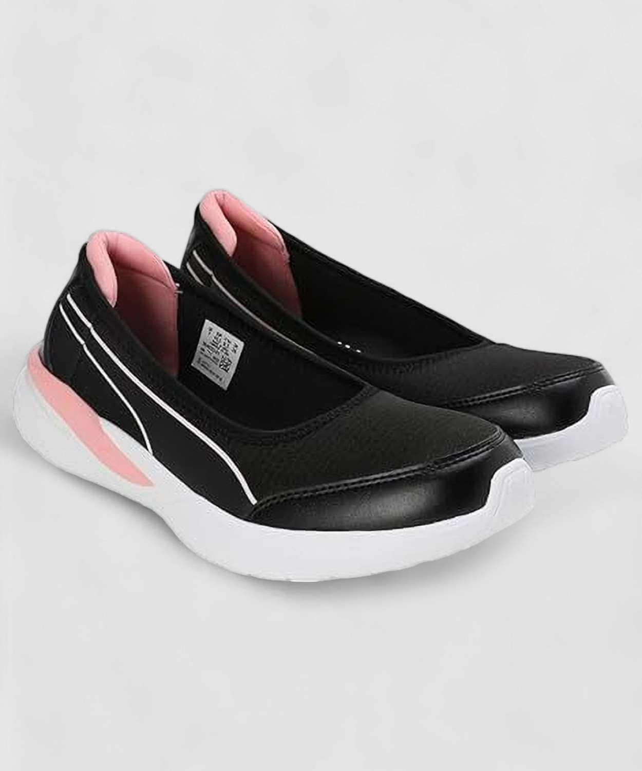 Image of PUMA FLAIRA SOFTRIDE SPORTY BALLERINA Sneakers For Women (Black , 7)