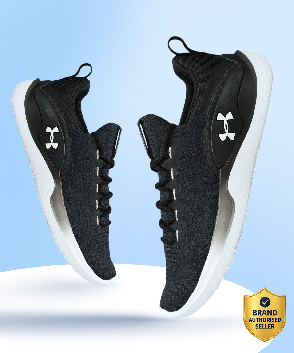 Image of UNDER ARMOUR UA HOVR Phantom 3 Running Shoes For Men (Black , 10)