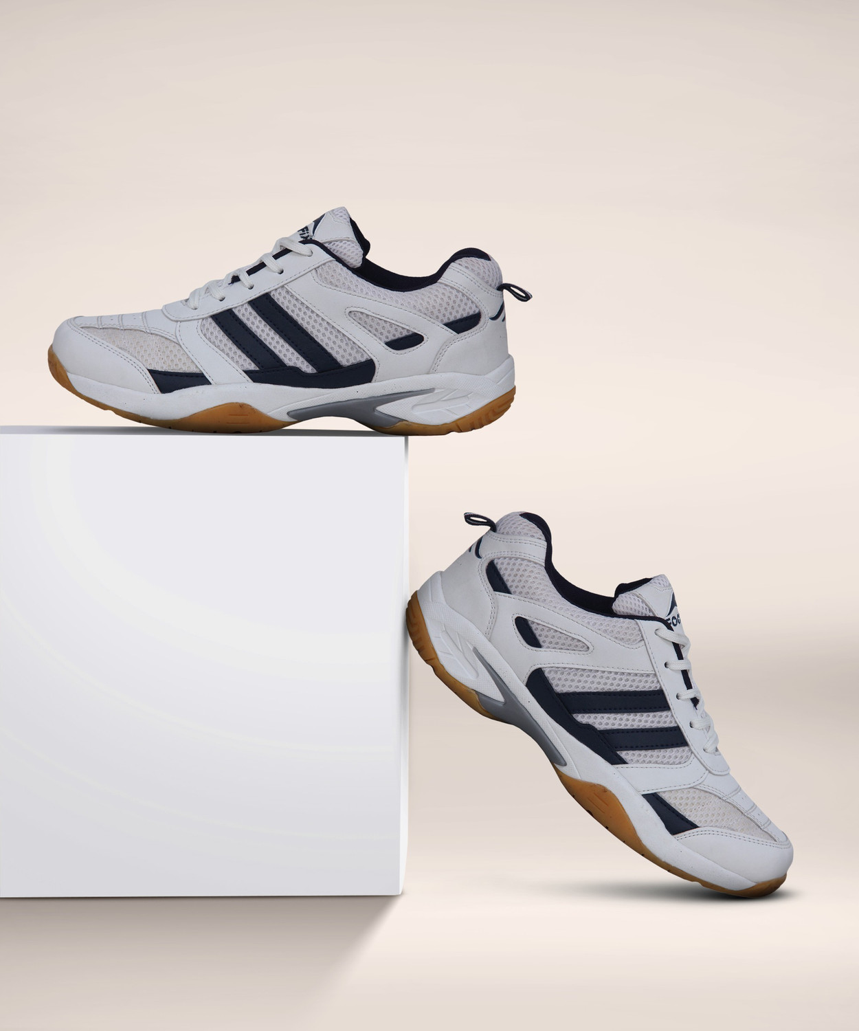 Image of FOOTFIX Men's SPECTRUM Navy Badminton Shoes For Men Badminton Shoes For Men (Blue , 6)