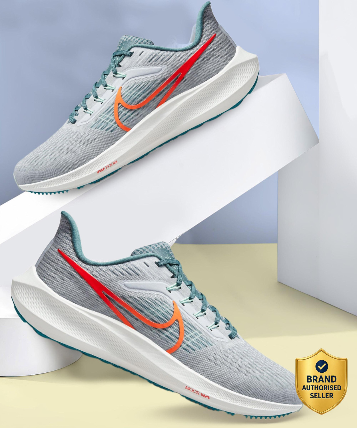Image of NIKE AIR ZOOM PEGASUS 39 Running Shoes For Men (Grey , 7)