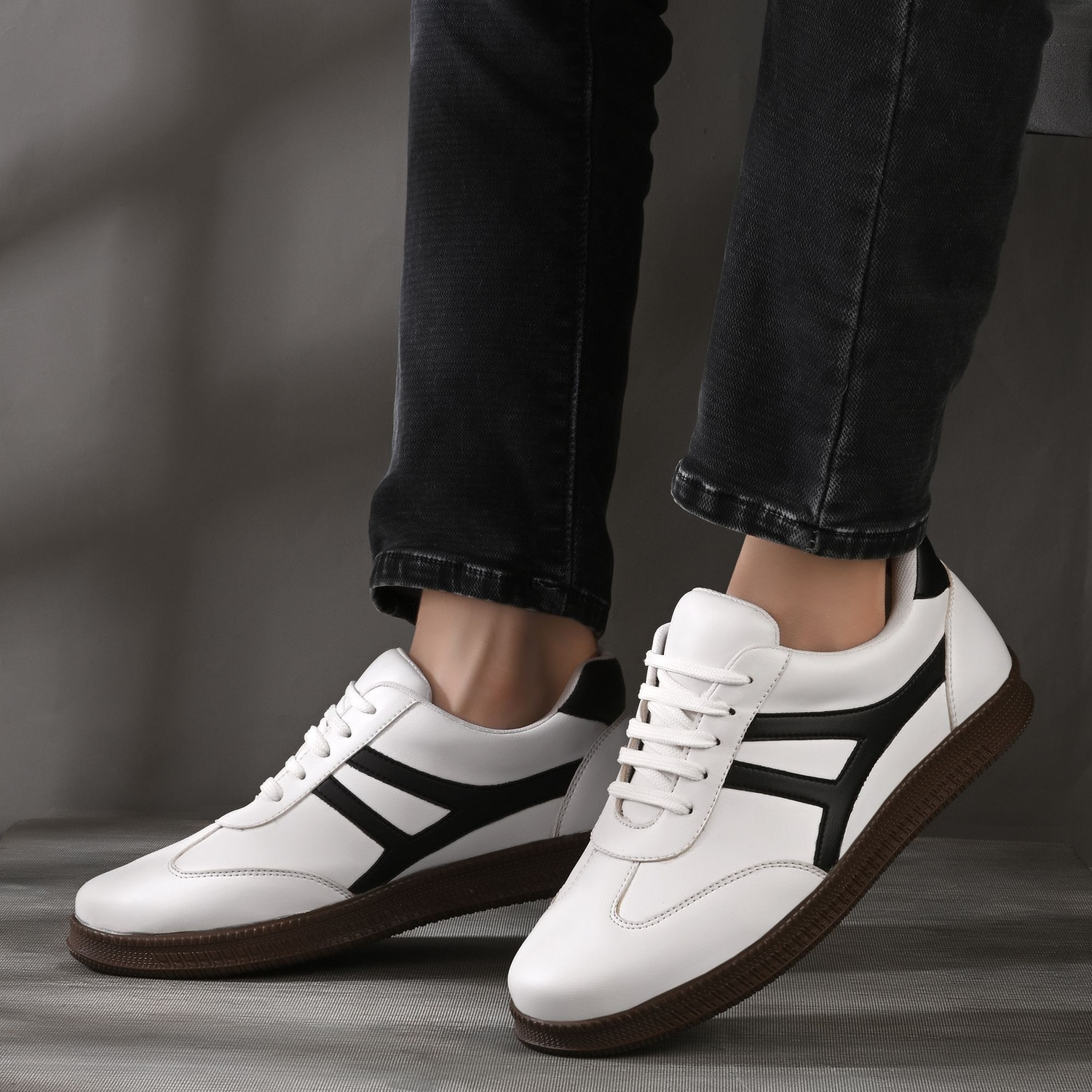 Image of TROTUS Rich Quality|Breathable|Comfortable Sneakers For Men (White , 6)