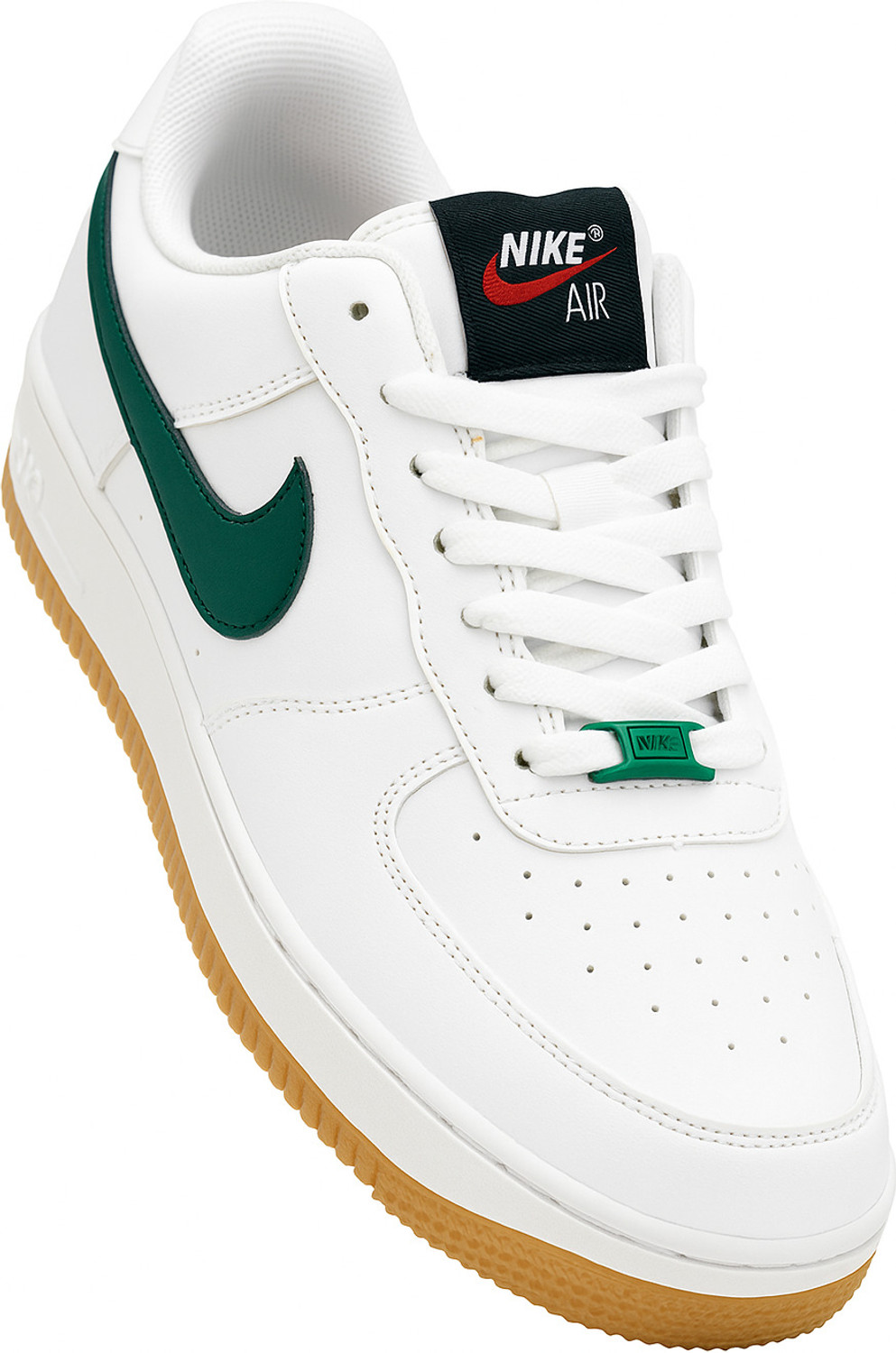 Image of BN STYLE green white sneakers Sneakers For Men (White, Green , 7)