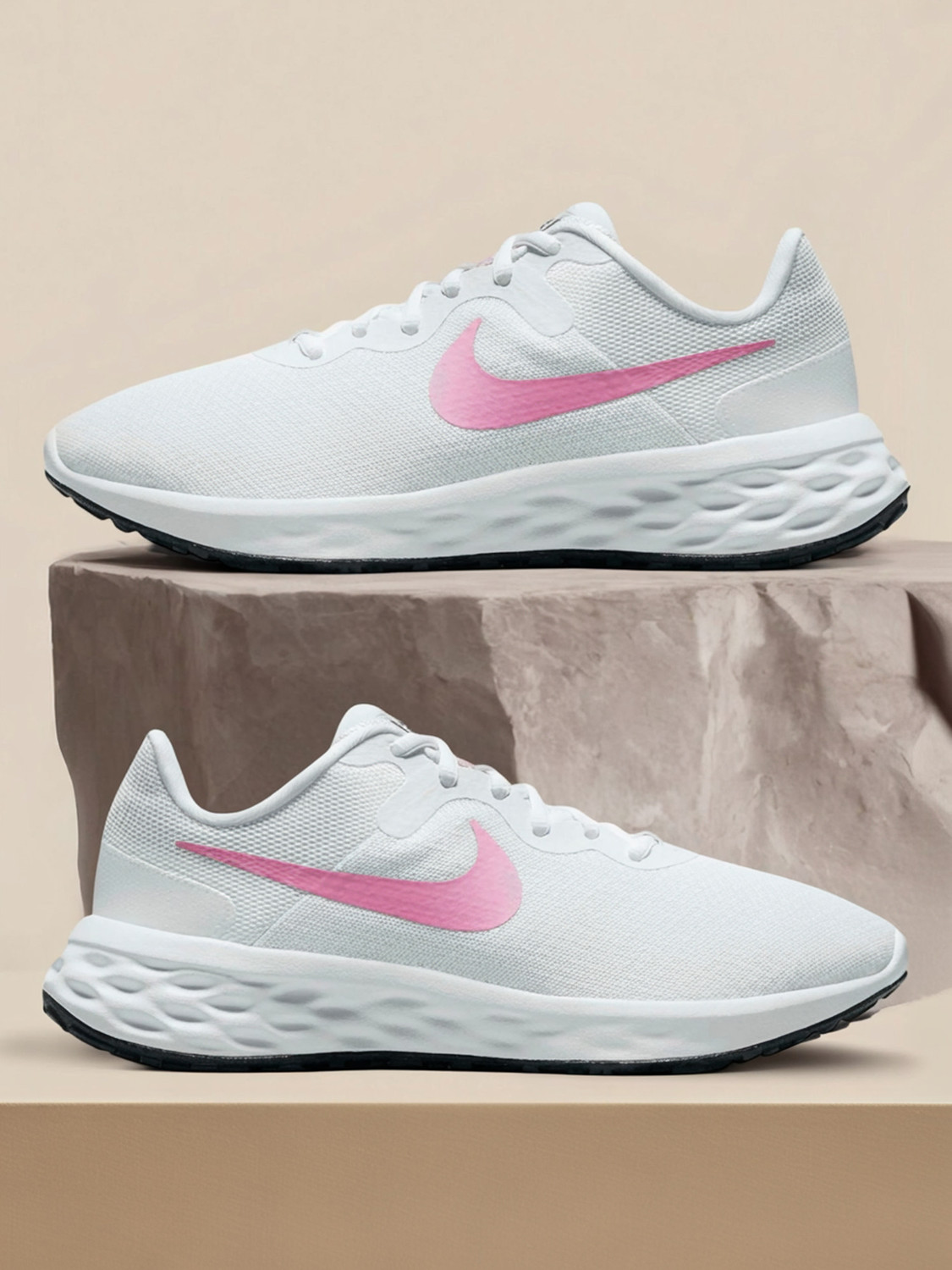 Image of NIKE Revolution 6 Flyease Nn Running Shoes For Women (White , 4.5)