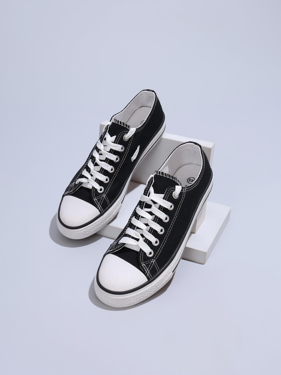 Sewayx CMR-111 Premium Canvas Shoes For Men Black - Image 6