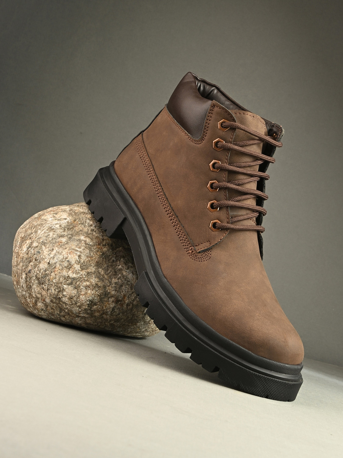 Image of WOODLAND Lace Up Lightweight Breathable Comfortable Daily Use Casuals For Men (Brown , 11)