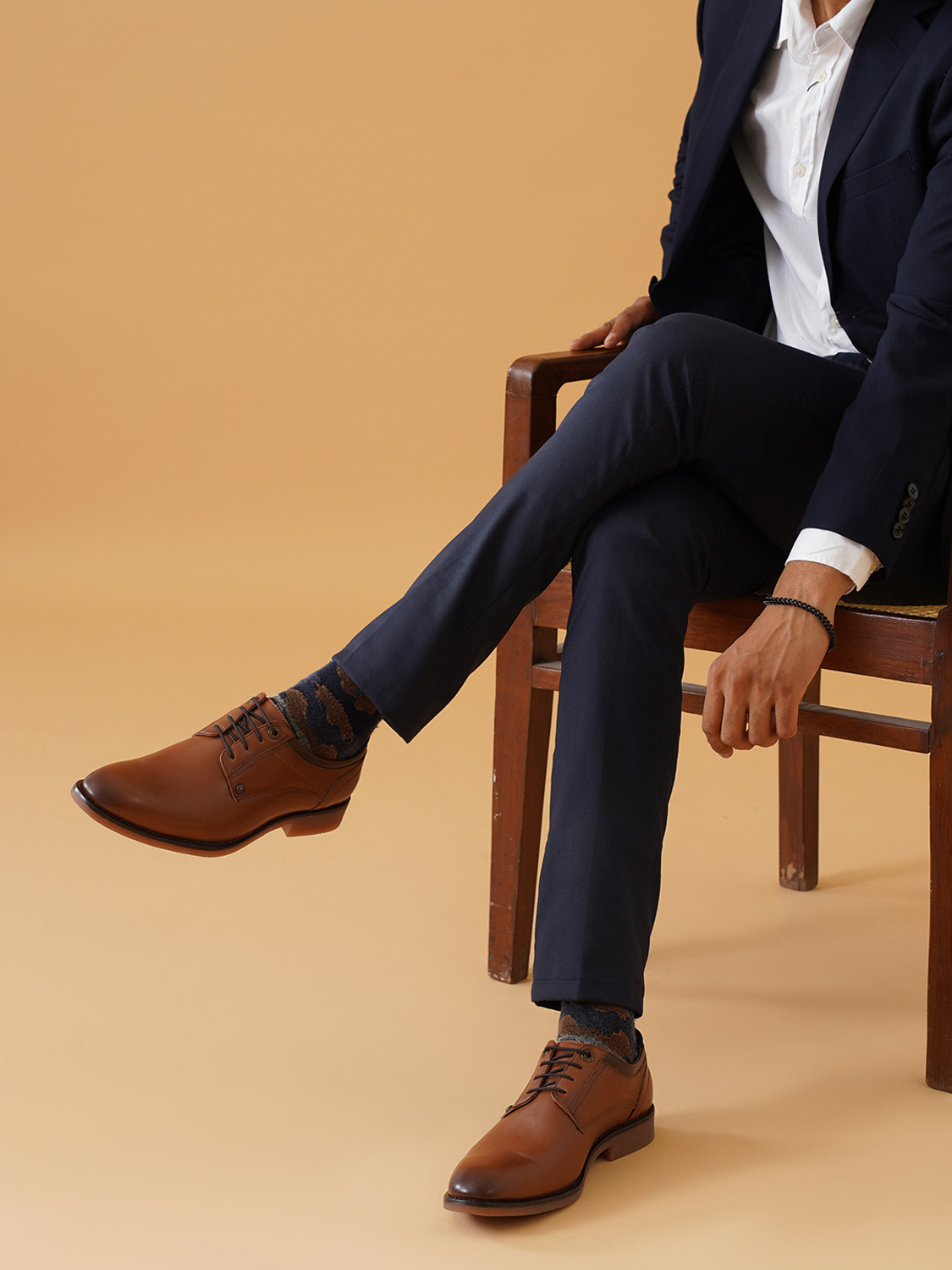 Image of Michael Angelo Formal Shoes For Men (Tan , 5)