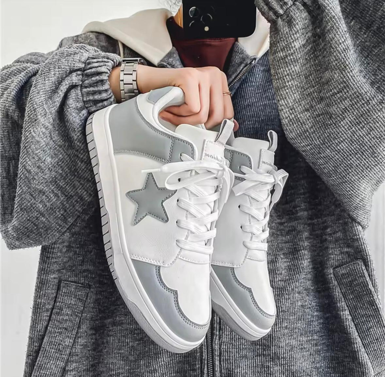 ZonTeX Casual Grey Sneakers For Men - Image 5