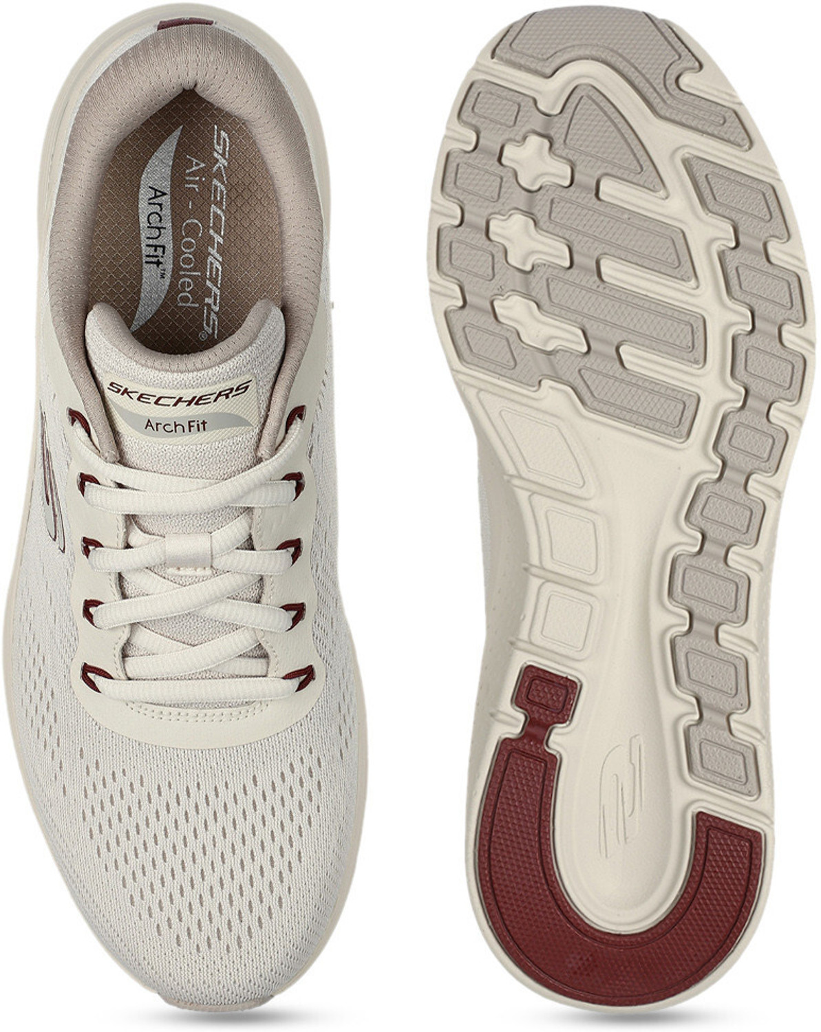 Image of Skechers ARCH FIT 2 Men Textured Sneakers Sneakers For Men (Off White , 11)