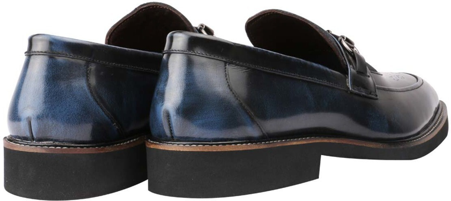 Image of Harrykson London CAMBERLEY Luxury Men's Genuine Leather Semi Casual Mocassin For Men (Navy , 6)