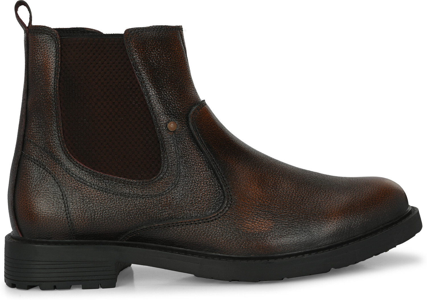 Image of GALEX 100% Genuine Leather Chelsea Boots for Men | Cushioned Insole, Slip-Resistance Boots For Men (Brown , 10)