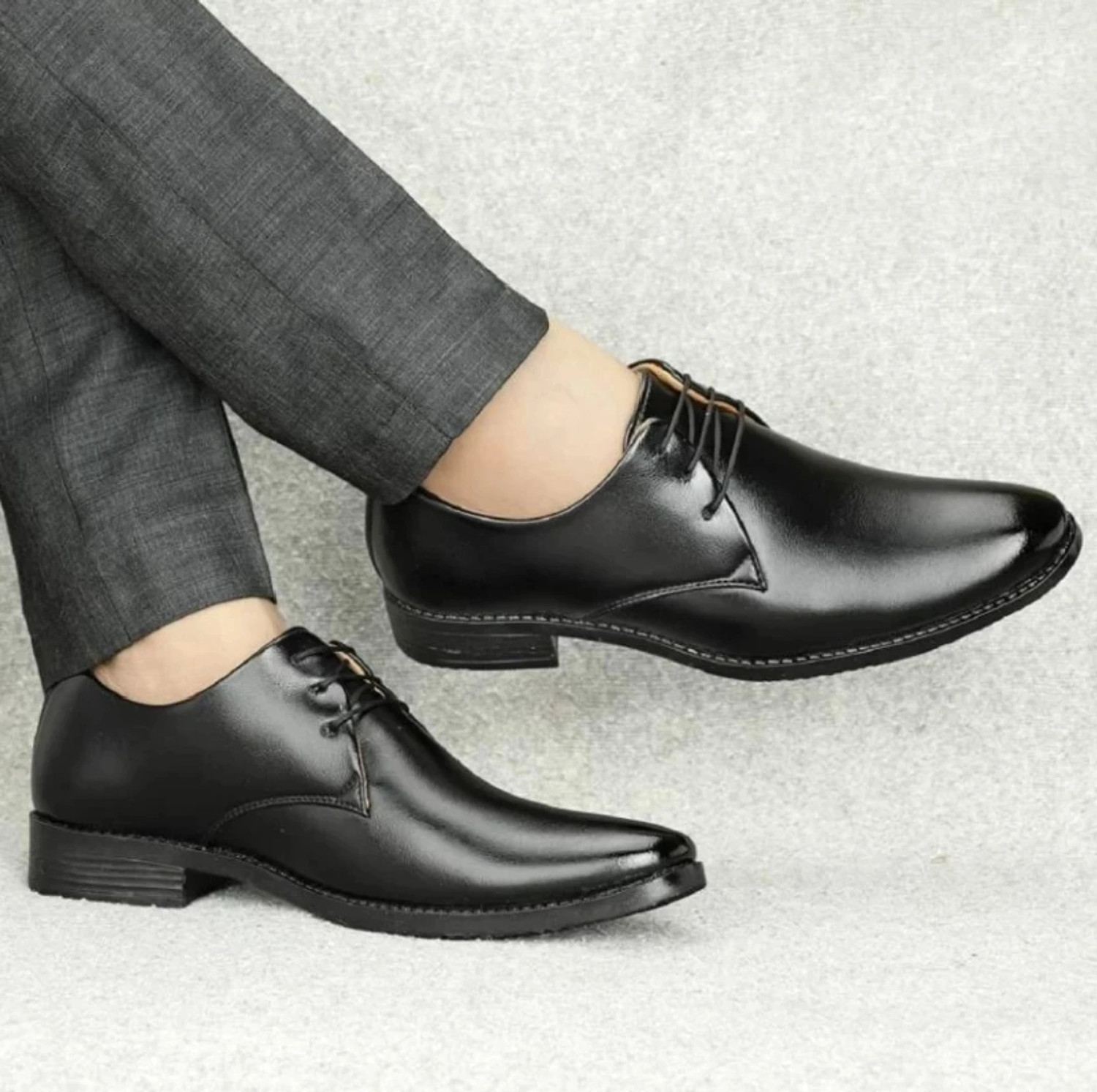 Image of STIFRON PREMIUM formal for men /formal / high Quality / comfort shoes / Trending Party Wear For Men (Black , 7)
