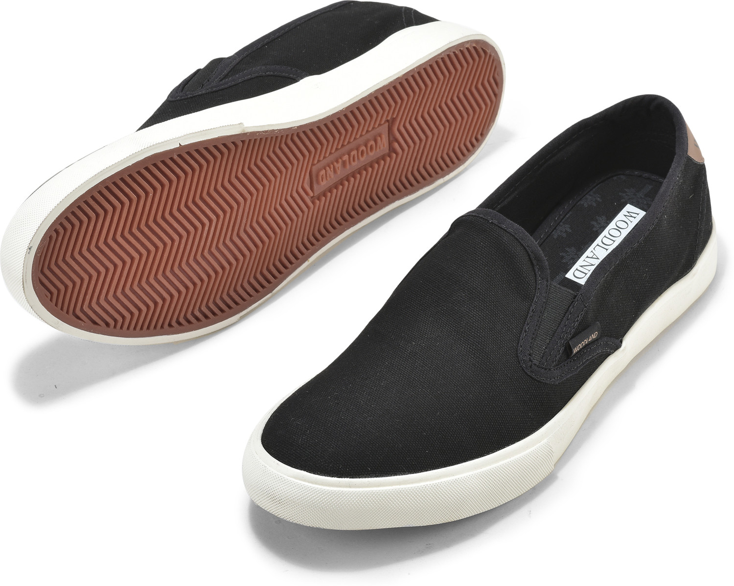 Image of WOODLAND Slip On Lightweight Comfortable Easy Wear Casuals For Men (Black , 8)
