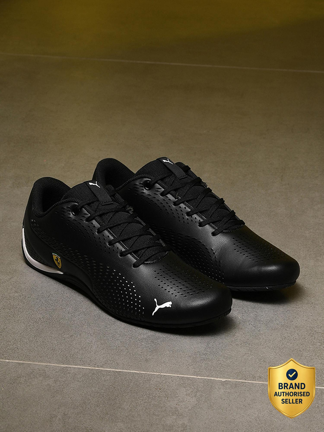 Image of PUMA SF Drift Cat 5 Ultra Sneakers For Men (Black , 8)